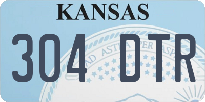 KS license plate 304DTR