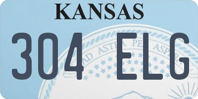 KS license plate 304ELG