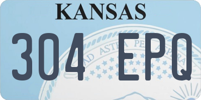 KS license plate 304EPQ