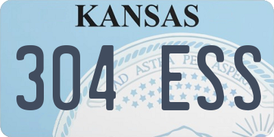 KS license plate 304ESS