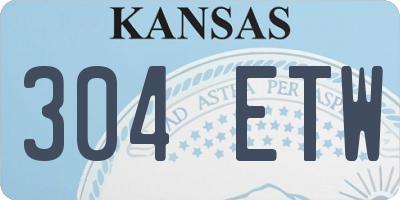 KS license plate 304ETW