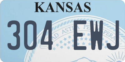 KS license plate 304EWJ