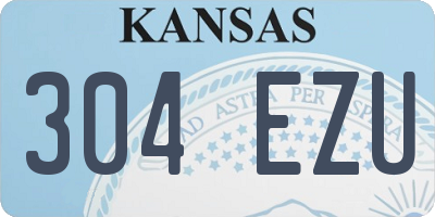 KS license plate 304EZU
