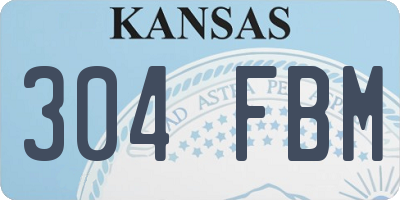 KS license plate 304FBM