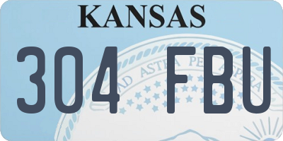KS license plate 304FBU