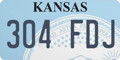 KS license plate 304FDJ