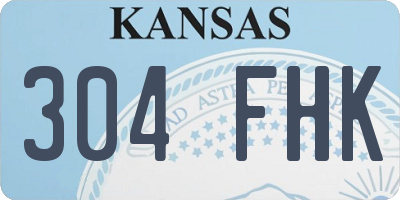 KS license plate 304FHK