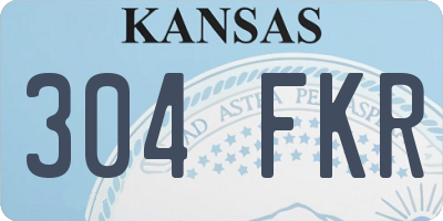 KS license plate 304FKR