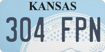 KS license plate 304FPN