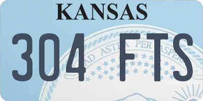KS license plate 304FTS