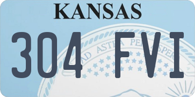 KS license plate 304FVI