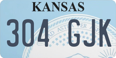 KS license plate 304GJK