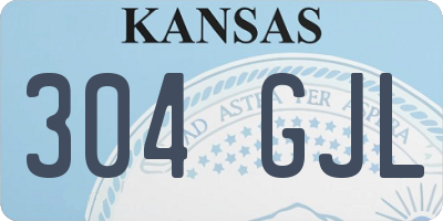 KS license plate 304GJL