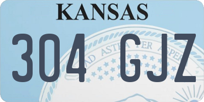KS license plate 304GJZ