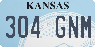 KS license plate 304GNM
