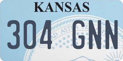 KS license plate 304GNN