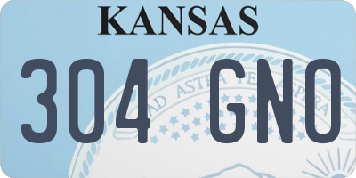 KS license plate 304GNO