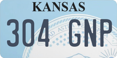 KS license plate 304GNP