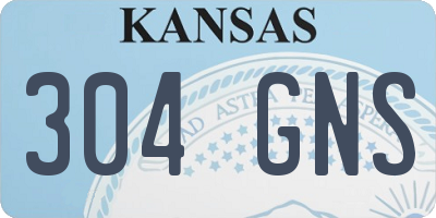 KS license plate 304GNS