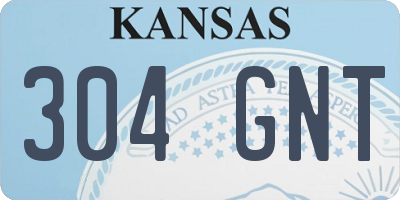 KS license plate 304GNT
