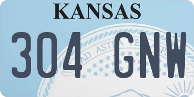 KS license plate 304GNW