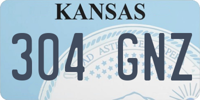 KS license plate 304GNZ
