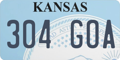 KS license plate 304GOA