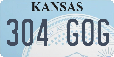 KS license plate 304GOG