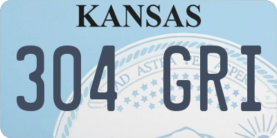 KS license plate 304GRI