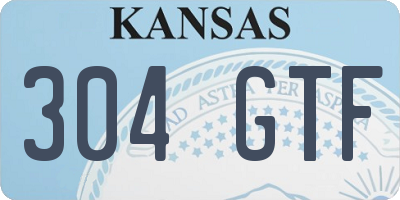 KS license plate 304GTF