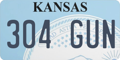 KS license plate 304GUN