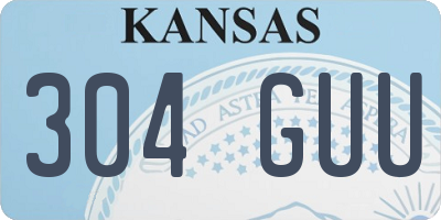KS license plate 304GUU