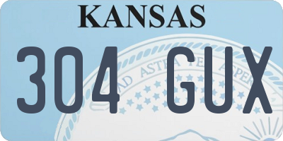 KS license plate 304GUX