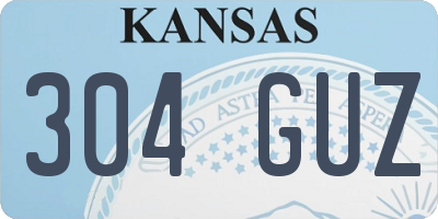KS license plate 304GUZ