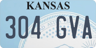 KS license plate 304GVA