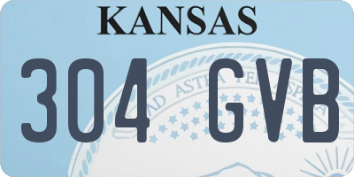 KS license plate 304GVB