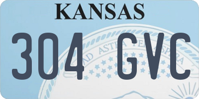 KS license plate 304GVC