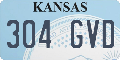 KS license plate 304GVD