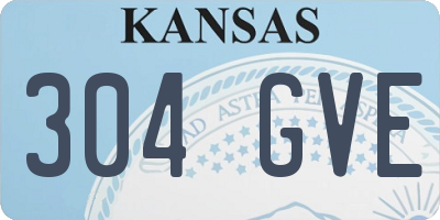 KS license plate 304GVE