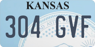KS license plate 304GVF
