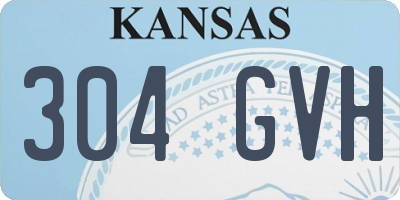 KS license plate 304GVH