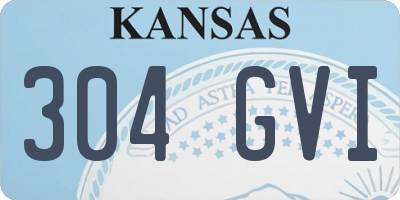 KS license plate 304GVI