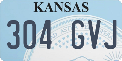 KS license plate 304GVJ