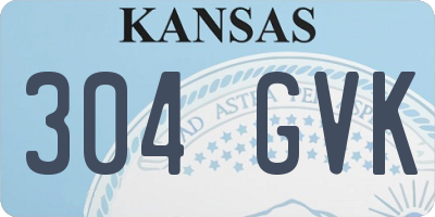 KS license plate 304GVK