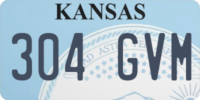 KS license plate 304GVM