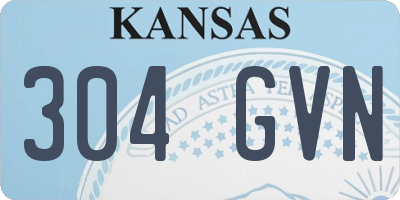 KS license plate 304GVN