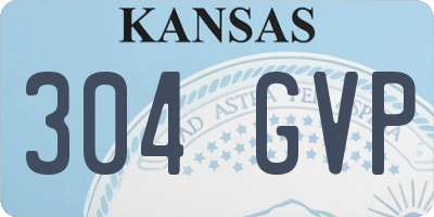 KS license plate 304GVP