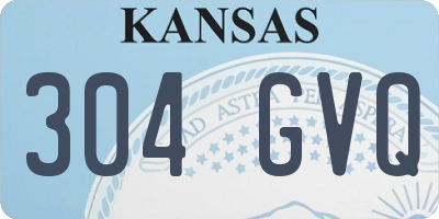 KS license plate 304GVQ