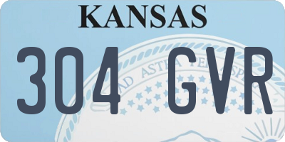KS license plate 304GVR