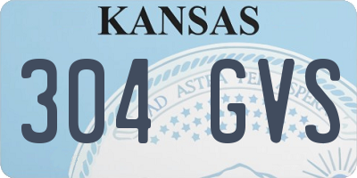 KS license plate 304GVS